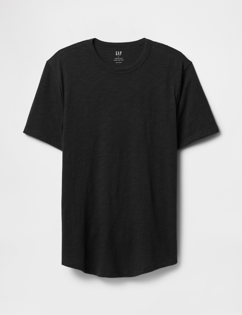 Lived-In Curved Hem Crewneck T-Shirt
