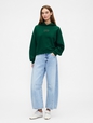 Relaxed Gap Mini-Logo Cropped Hoodie