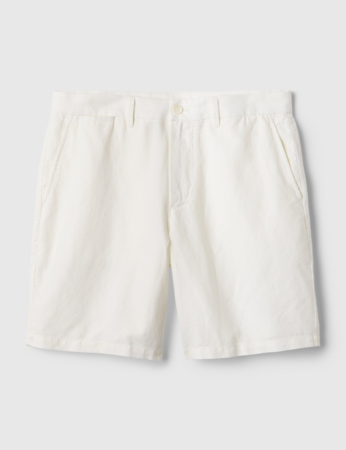 8" Linen-Cotton Shorts