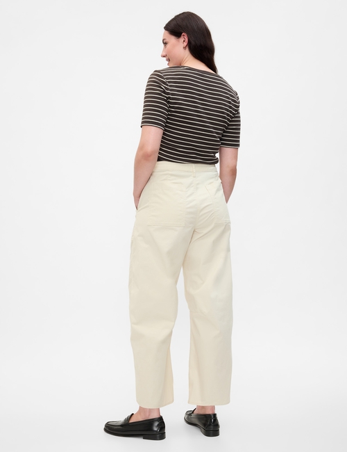 High Rise Barrel Khakis