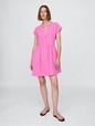 Cotton Gauze Mini Shirtdress