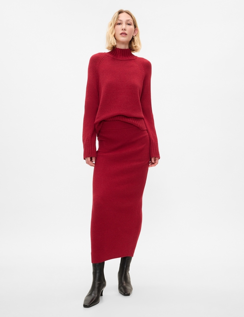 CashSoft Rib Maxi Sweater Skirt