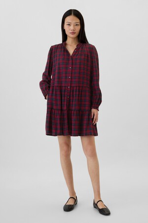 Plaid Flannel Shirtdress