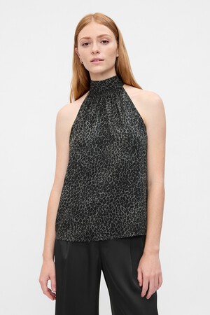 Print Tie-Back Halter Top