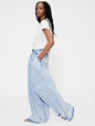 GapStudio High Rise Draped Denim Trousers