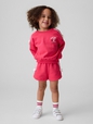 LS ATHLETIC FLC CREW X SHORT SET