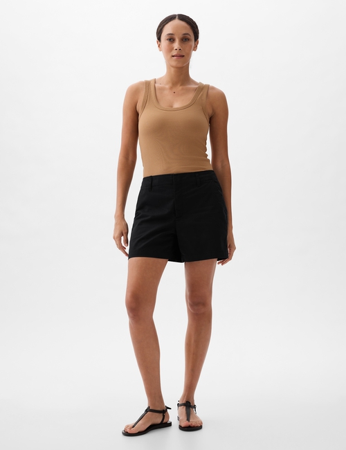 5" Mid Rise Downtown Khaki Shorts