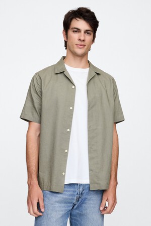 Linen-Blend Vacay Shirt in Standard Fit