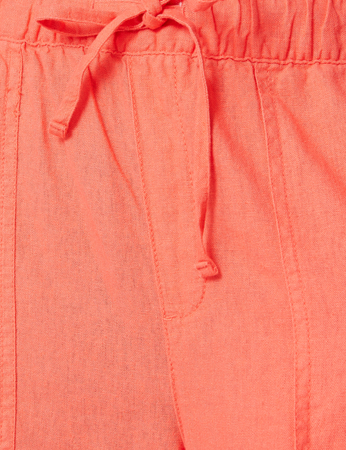 Linen-Blend Wide-Leg Pull-On Pants