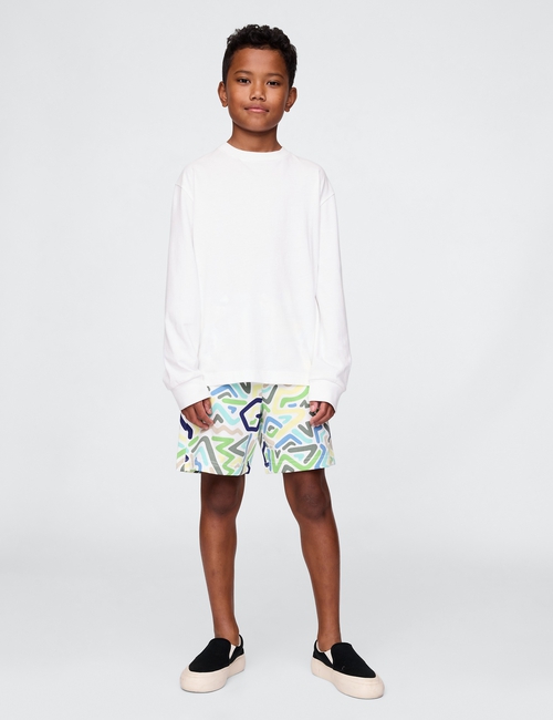 Kids Relaxed Gap Print Pull-On Shorts