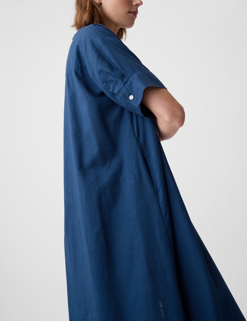 Linen-Cotton Maxi Dress