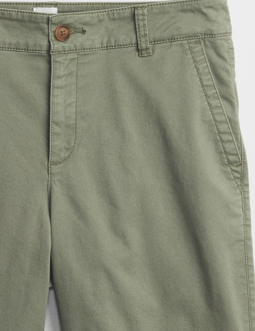 9" High Rise Twill Bermuda Shorts
