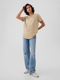 Organic Cotton Oversized Boyfriend Logo T-Shirt