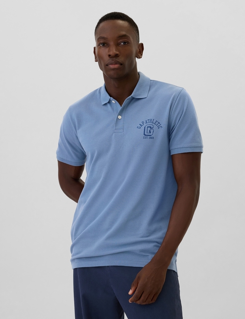 Gap Graphic Stretch Pique Polo Shirt