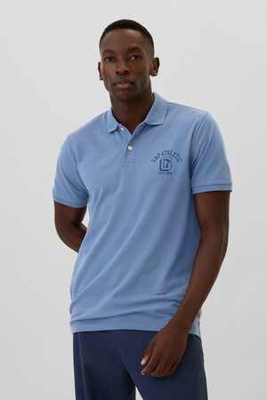 Gap Graphic Stretch Pique Polo Shirt