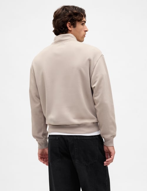 Heavyweight Oversized Logo Half-Zip Pullover