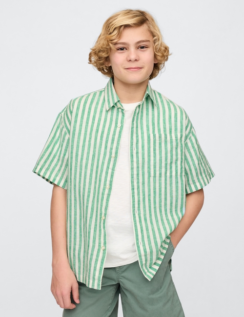 Kids Linen-Cotton Relaxed Shirt