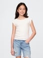 Kids Lace-Trim Pointelle T-Shirt