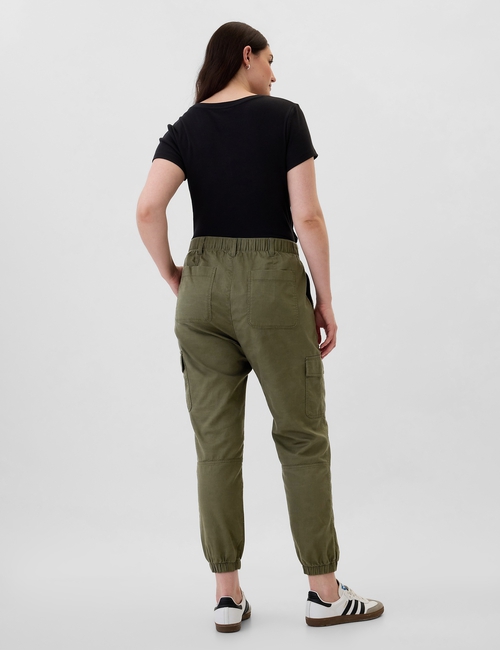 Girlfriend Khaki Cargo Joggers