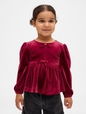 Baby & Toddler Velour Bow Top