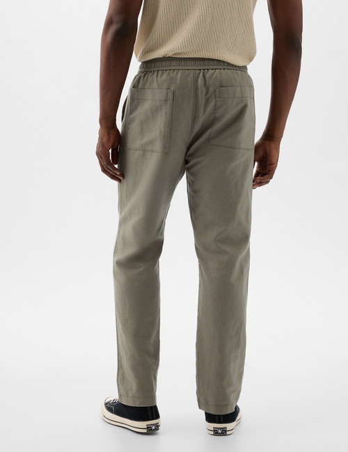 Linen-Cotton Pull-On Pants