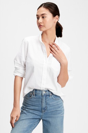 Fitted Boyfriend Shirt in Oxford