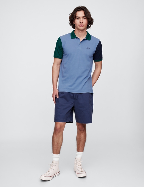 Colorblock Stretch Pique Polo Shirt