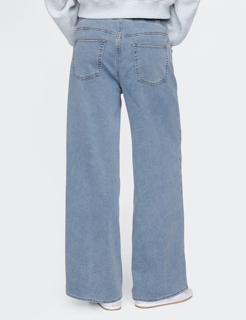 Mid Rise Knit Easy Baggy Jeans