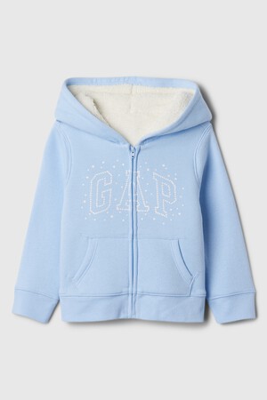 babyGap Logo Sherpa-Lined Zip Hoodie