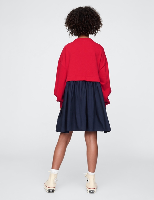 Kids 2-in-1 Vintage Soft Sweatshirt Dress