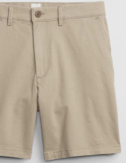 7" Essential Khaki Shorts with Washwell