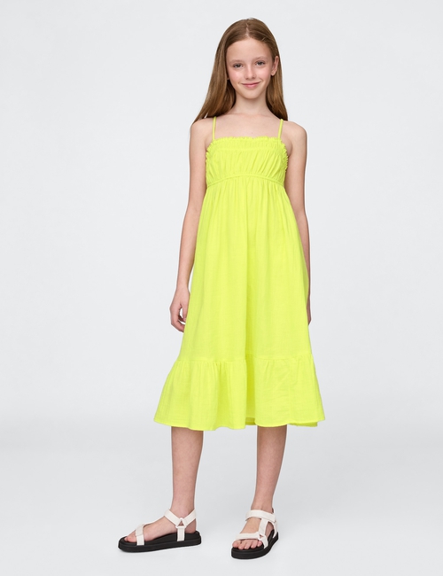 Kids Crinkle Gauze Midi Dress