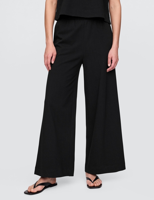 Organic Cotton Heavyweight Cropped Wide-Leg Pants