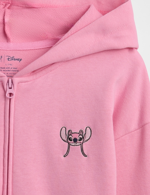 Lilo & Stitch Kids French Terry Cropped Zip Hoodie