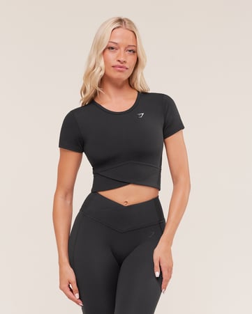 Crossover Midi Top with Shelf