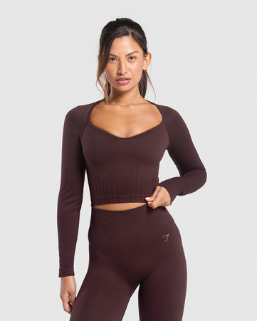 Corset Seamless Long Sleeve Top