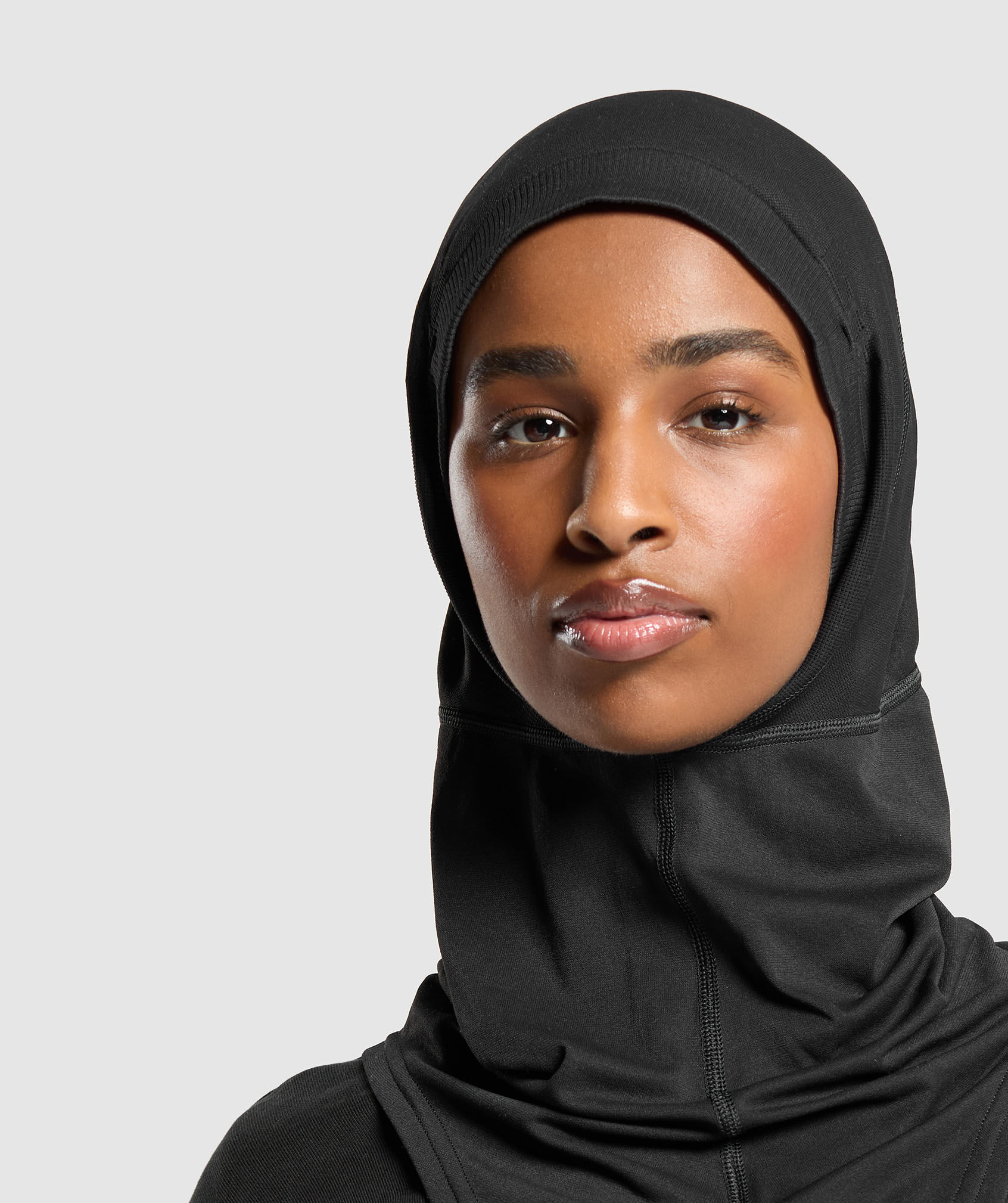 Shop Seamless Sports Hijab Black - Gymshark Oman
