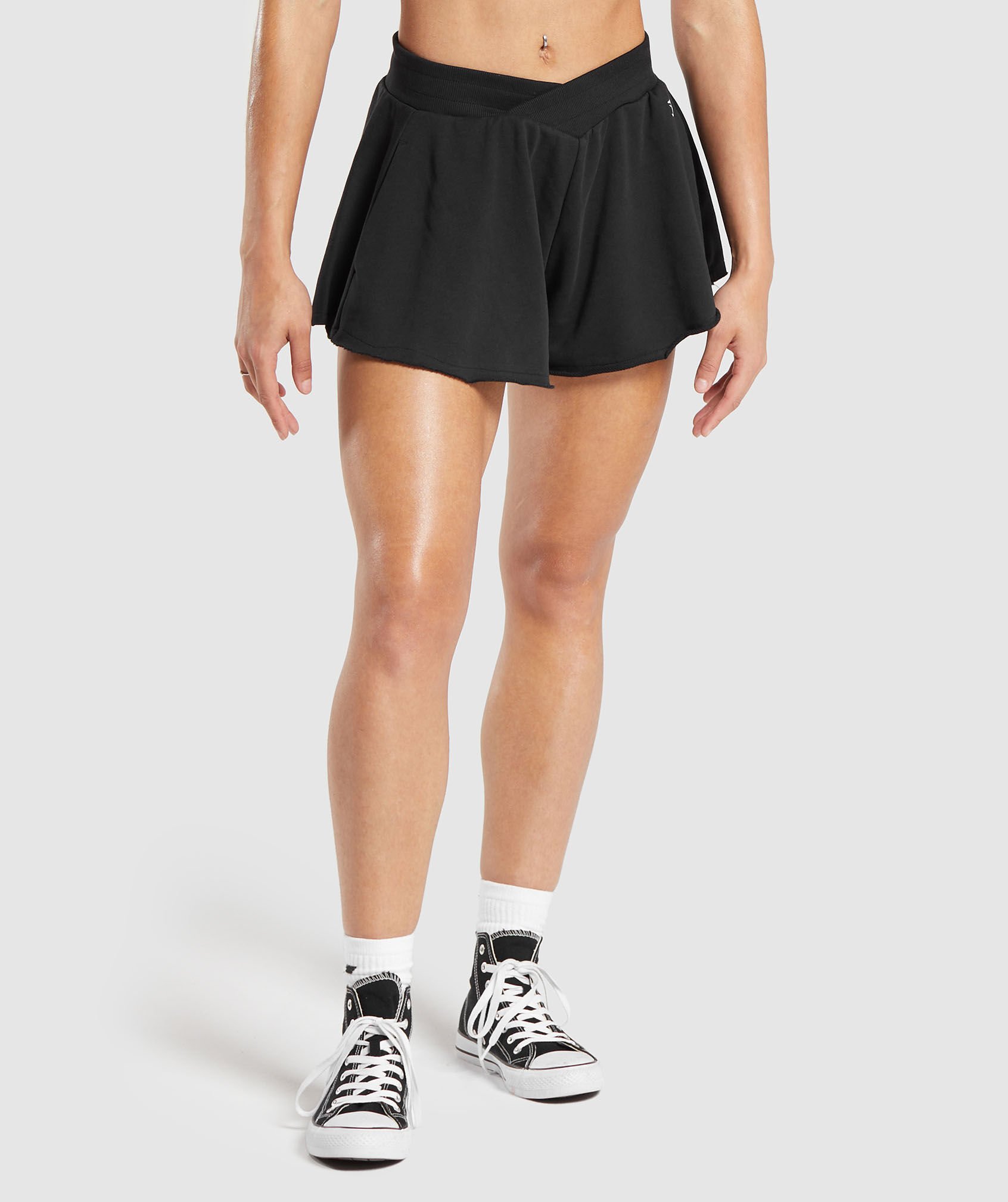 Lifting Crossover Cotton Shorts
