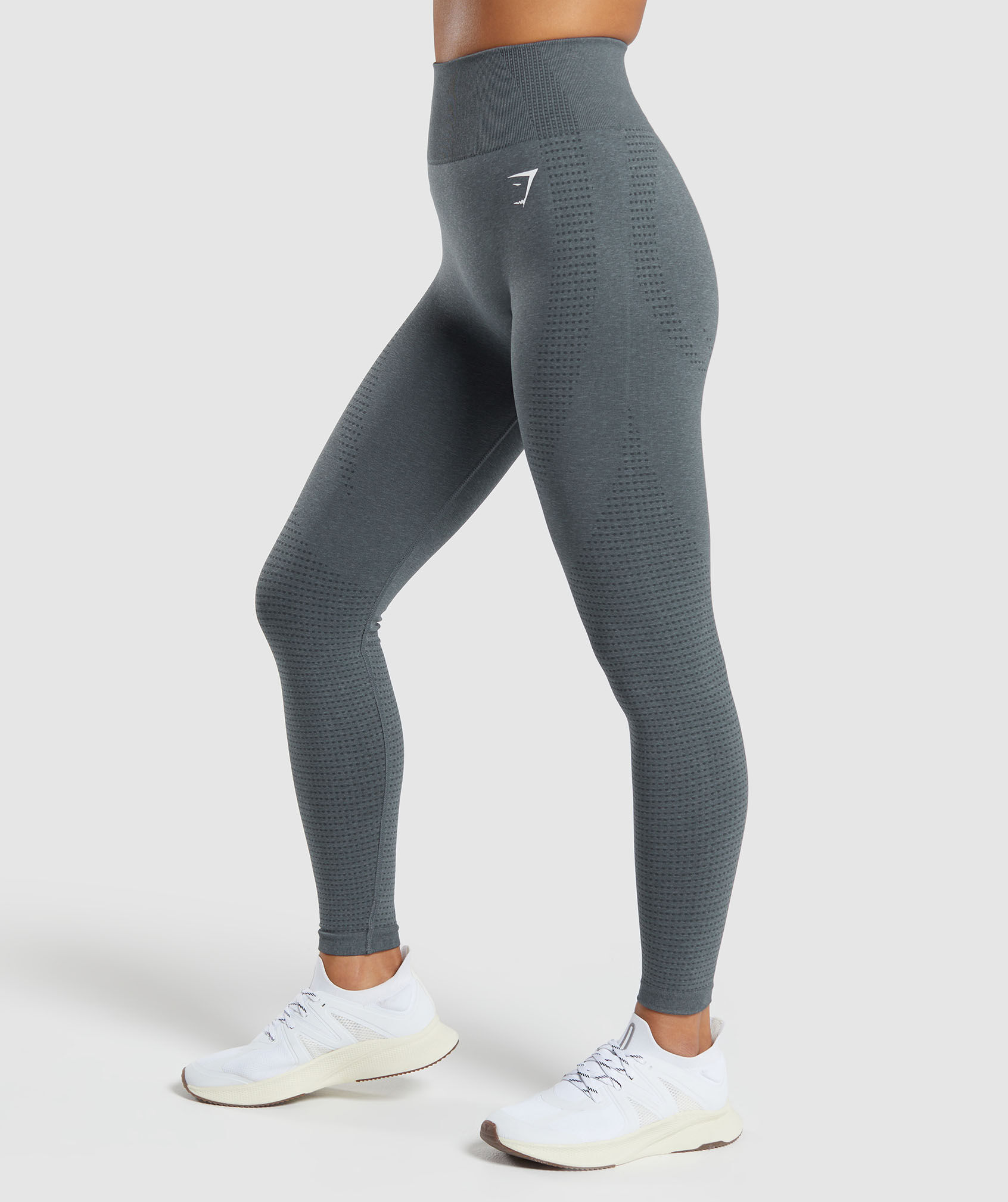 Shop Vital Seamless Leggings Strong Grey Marl Gymshark Bahrain