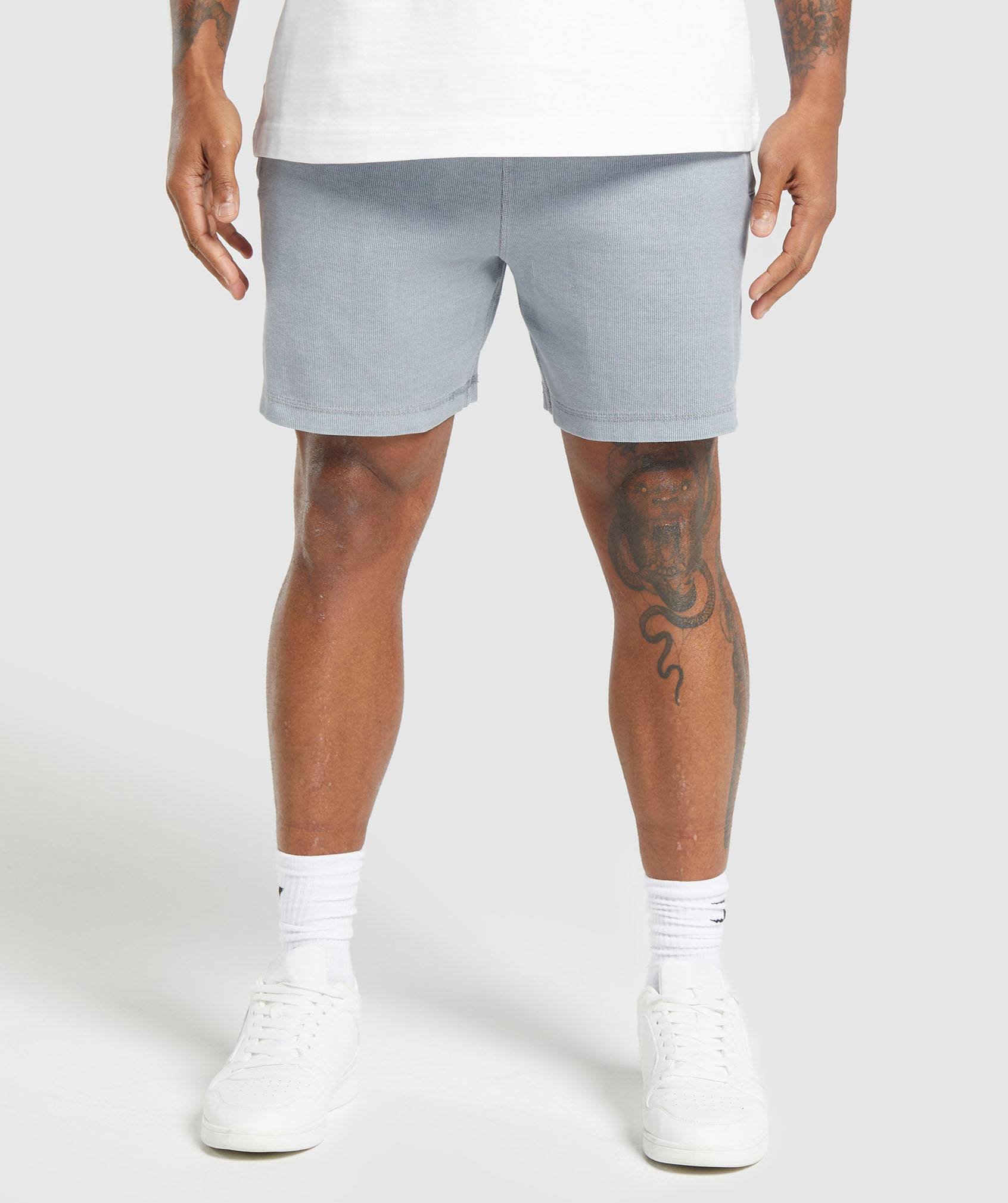 Shop Heavyweight Ribbed Joggers Denim Grey Pigment Garment Gymshark Dubai UAE