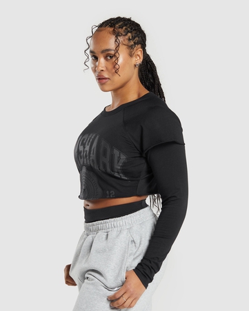 Lifting 2 In 1 Long Sleeve Crop Top