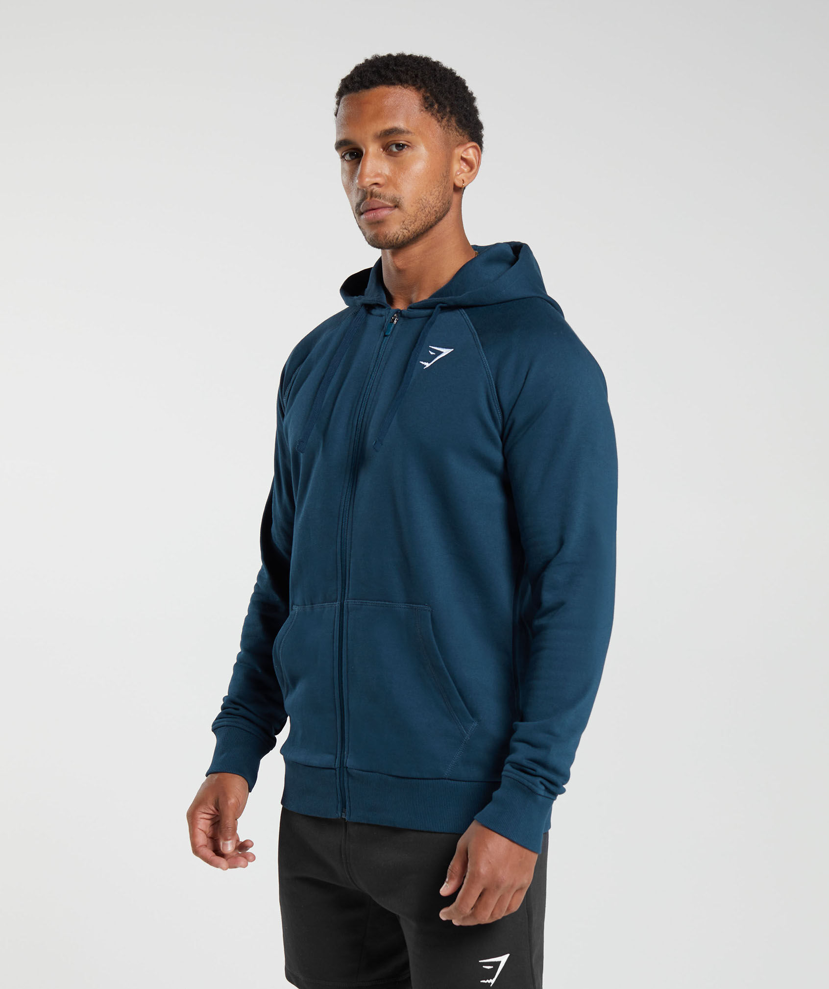 Crest Zip Up Hoodie