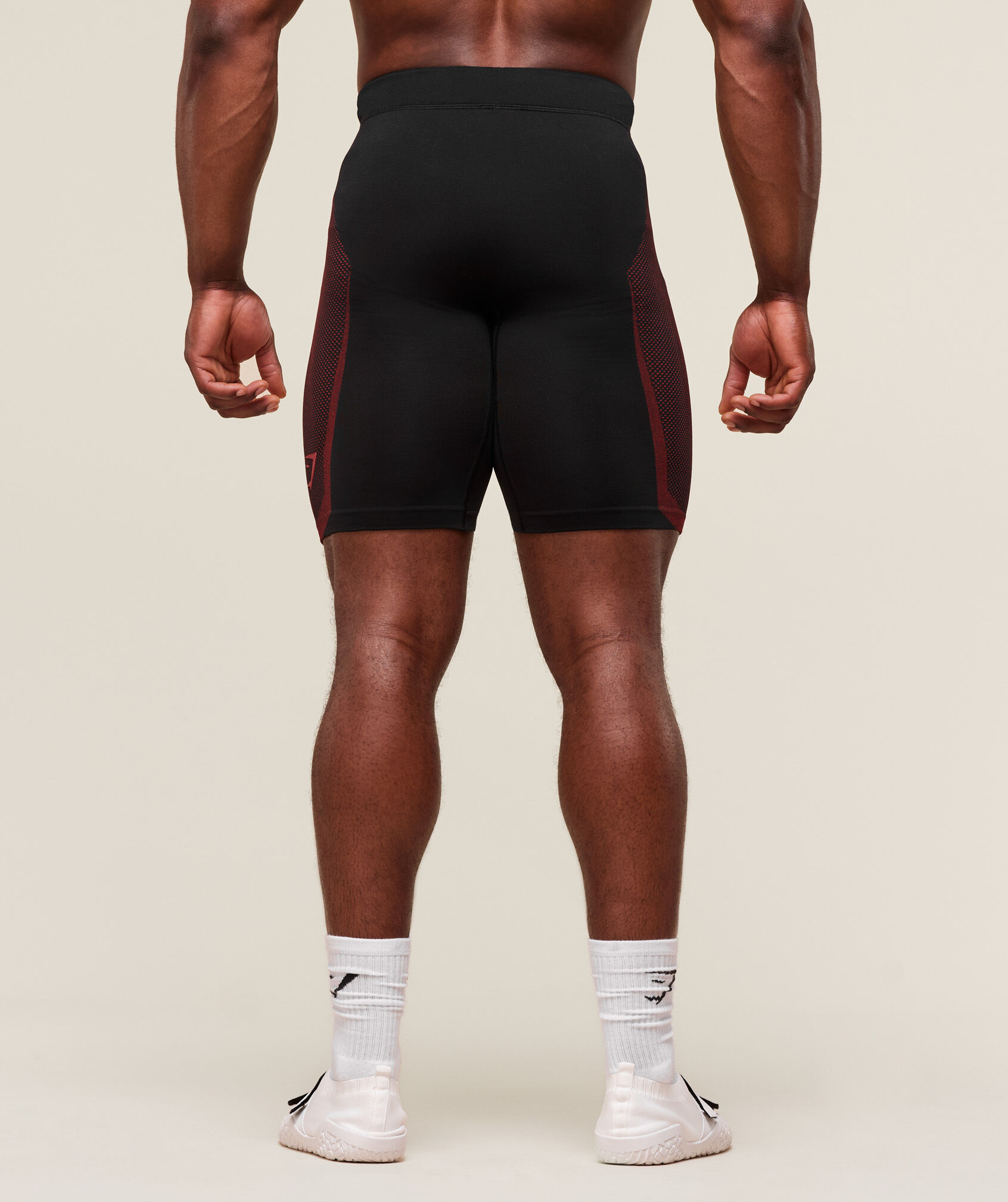 Shop Onyx 5.0 Seamless Half Tight Black/ Carmine Red - Gymshark