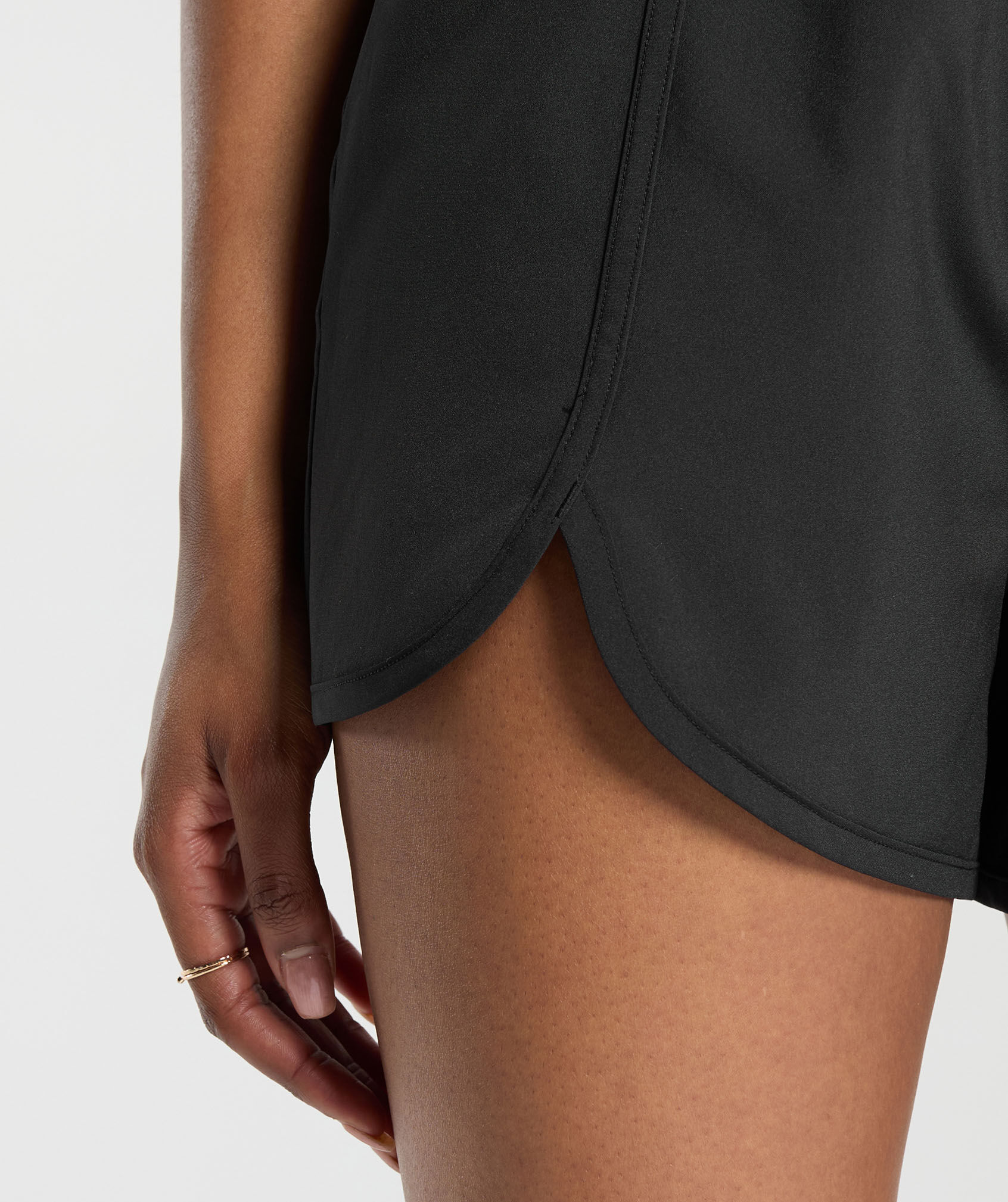 Scallop Hem Shaped Short