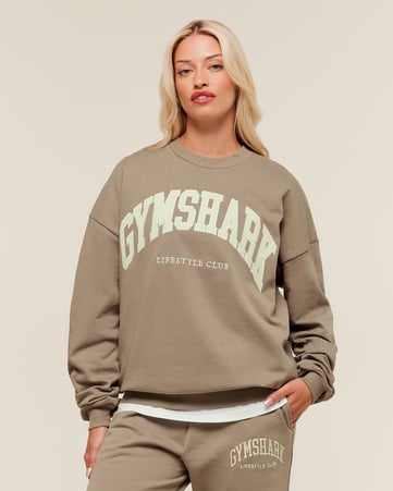 Collegiate Graphic Crew Neck Pullover