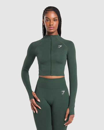 Vital Seamless Midi Zip 2.0 Pullover