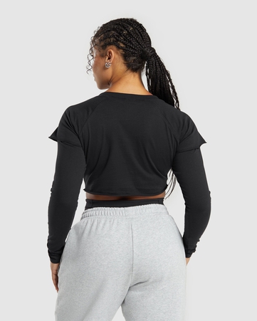 Lifting 2 In 1 Long Sleeve Crop Top