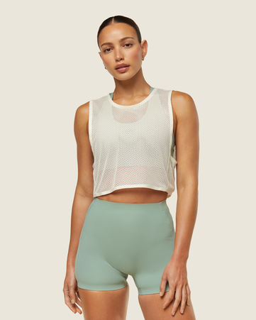 Everywear Cropped Mesh Tank