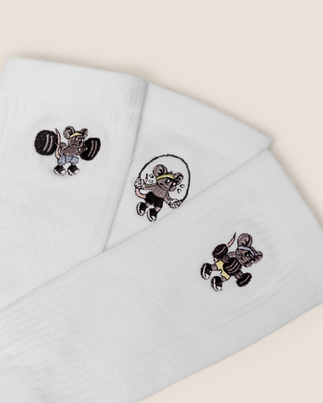 Gymrat Graphic Crew Socks 