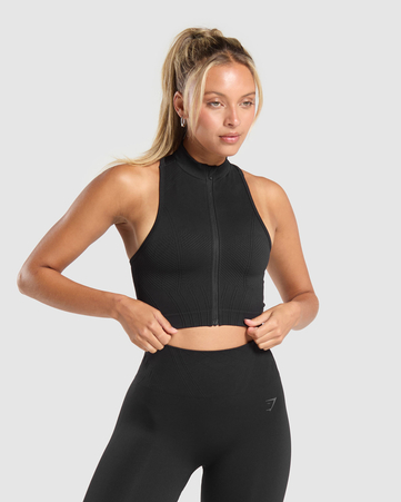 Linear Seamless Crop Tank